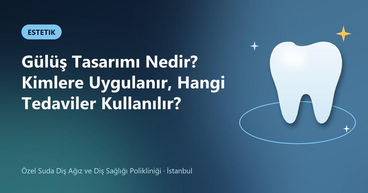 Gülüş Tasarımı Nedir? Kimlere Uygulanır, Hangi Tedaviler Kullanılır? – Suda Diş blog kapak görseli